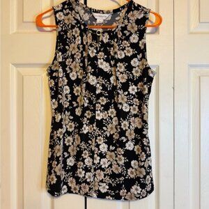 Liz Claiborne Black Pleated‎ Blouse